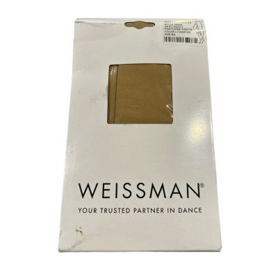 Weissman Women's Footless Dance Tights Beige Size M Durable & Comfortable